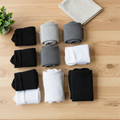 Pack de chaussettes homme roulées en noir, gris et blanc